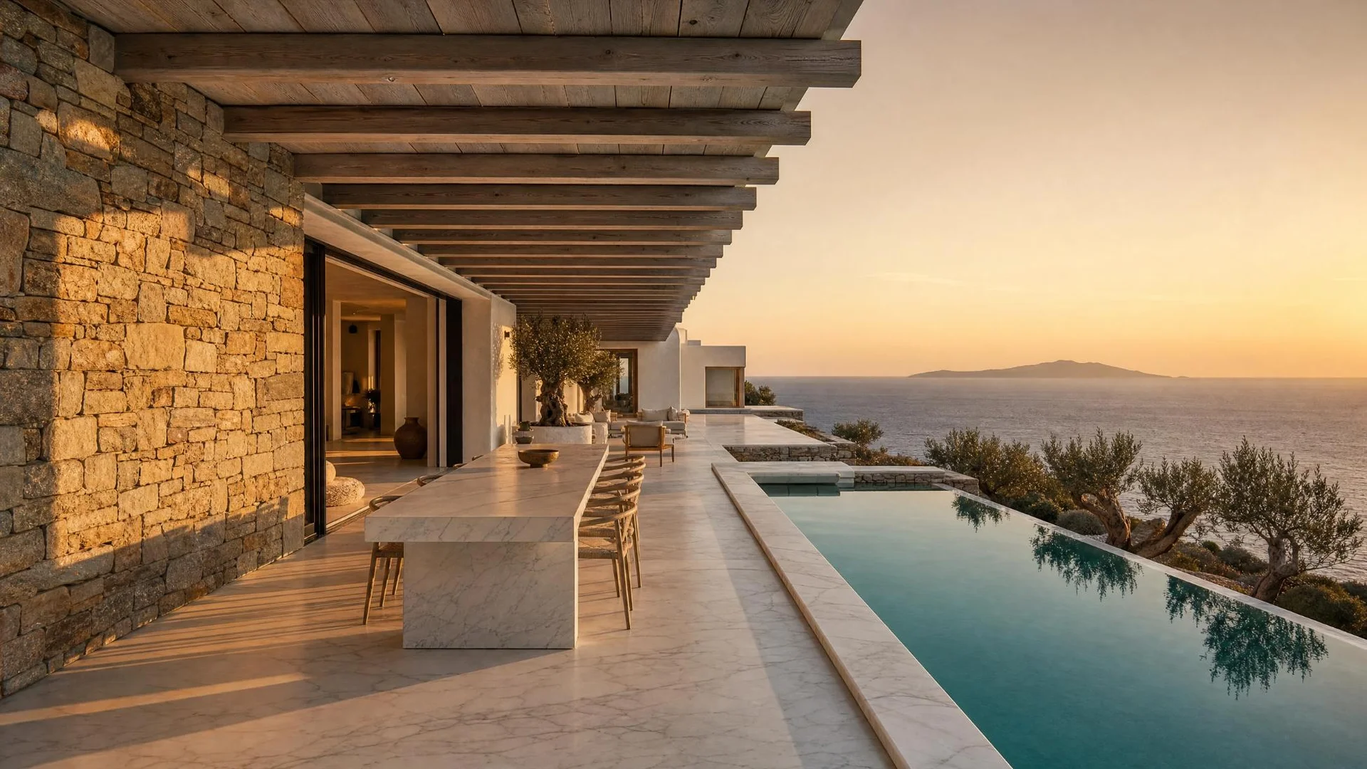 Stone, marble, wood and lime plaster
